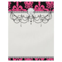 black raspberry red pink mod damask flyer design
