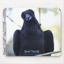 BLACK RAVEN TALKING MOUSEPAD