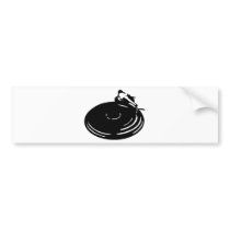 black record turntable bumper stickers