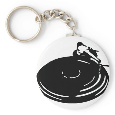 black record turntable keychain by Tomaniac