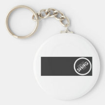 black rectangle logo keychain