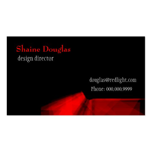 Black-Red Abstract Minimalist Design Business Card Templates (back side)