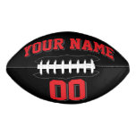 BLACK RED AND CHARCOAL GRAY Custom Football