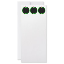 Black, Red and Green Apple Design. Custom Rack Cards