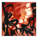 black red and white minature abstract painting posters