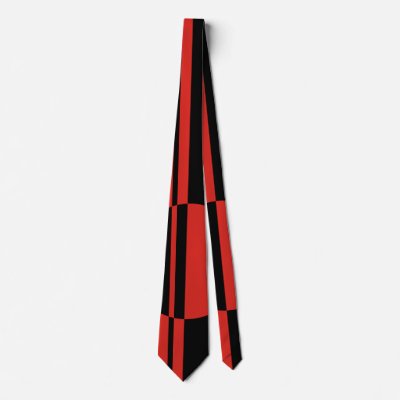 Black red bold circle stripes positive negative neckties by zazzleproducts1