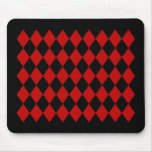 Black & Red Diamonds Mouse Pads