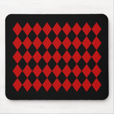 Black & Red Diamonds Mouse Pads by JuJuGarden