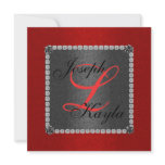 Black,RED & DIAMONDS Wedding INVITATION