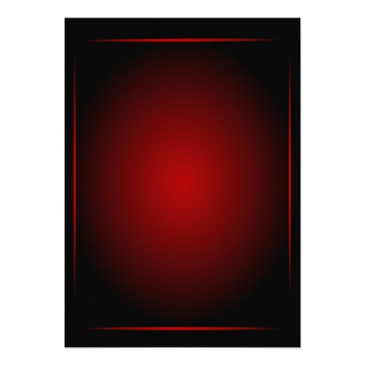 Black & Red Glow Monogram Sci-fi  Invitation
