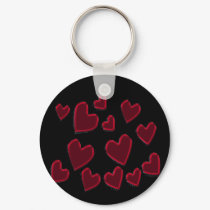 black & red hearts keychains by partypassion black & red hearts keychains