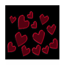 black & red hearts t-shirts