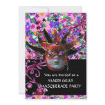 BLACK  RED JESTER MASK ,Masquerade Party ,Black Announcements