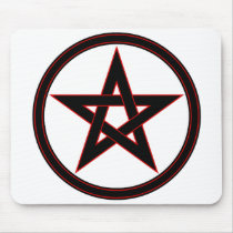 Black & Red Pentacle mousepads