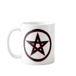 Black & Red Pentacle Coffee Mugs