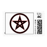 Black & Red Pentacle Stamp