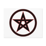 Black & Red Pentacle Post Cards