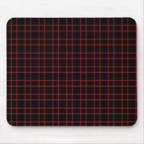 Black Red Plaid mousepads