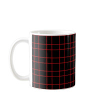 Black Red Plaid mugs