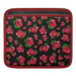 Black & Red Rose Pattern ipad case Ipad Sleeves