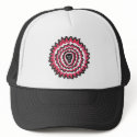 black-red skull cap hats