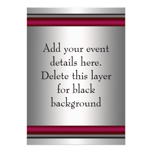 Black Red Star of David Bar Mitzvah Template Custom Invitations