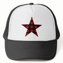 Black & Red Star of Kisses hats by JuJuGarden Black & Red Star of Kisses hats