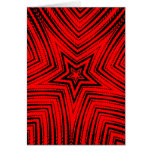 Black Red Stars Greeting Card
