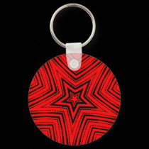 Black Red Stars keychains