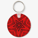 Black Red Stars keychains
