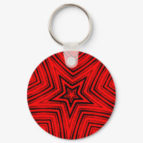 Black Red Stars keychains