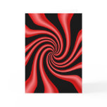 Black & Red Swirl Greeting Card