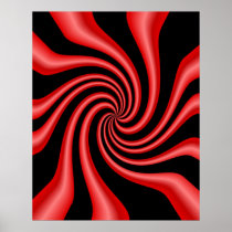 Black & Red Swirl posters