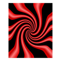 Black & Red Swirl posters by dndartstudio Black & Red Swirl posters