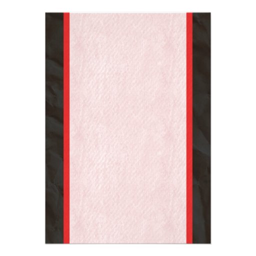 Black Red Vintage Bow & Linen Wedding Invitations