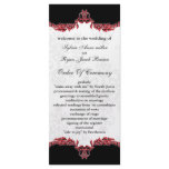 black red Wedding program Custom Rack Card