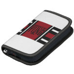 Black Red White Elegant Stripe Planner