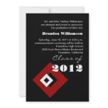 Black Red White Graduation - Change to Any Year Personalized Invites