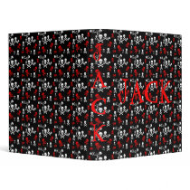 Black Red & White Skulls binders