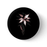 Black Red & White Swirly Flower by Naomi Pins