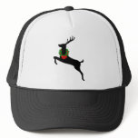 Black Rein Deer With Christmas Wreath Hat