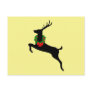 Black Rein Deer With Christmas Wreath Postcard