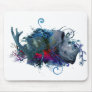 black rhino and rhino beetle tapis de souris