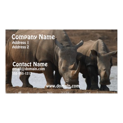 Black Rhino Business Card (front side)