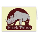 black rhino greeting card