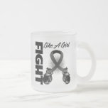 Black Ribbon Fight Like A Girl mugs