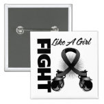 Black Ribbon Fight Like A Girl buttons