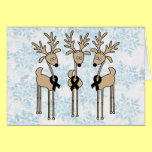 Black Ribbon Reindeer Card