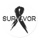 Black Ribbon -Survivor stickers by HarvickDesigns Black Ribbon -Survivor stickers