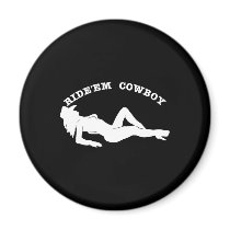 Black Ride Em Cowboy Fridge Magnets